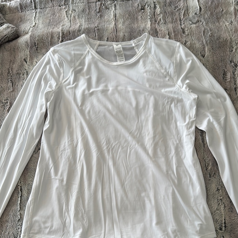 Lululemon white sculpt Long Sleeve Tee
